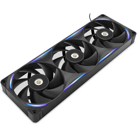 NZXT F360X černá / 3x 120mm / Fluid Dynamic Bearing / 41 dB @ 2300 RPM / 104 CFM / 4-pin PWM + 4-Pin RGB