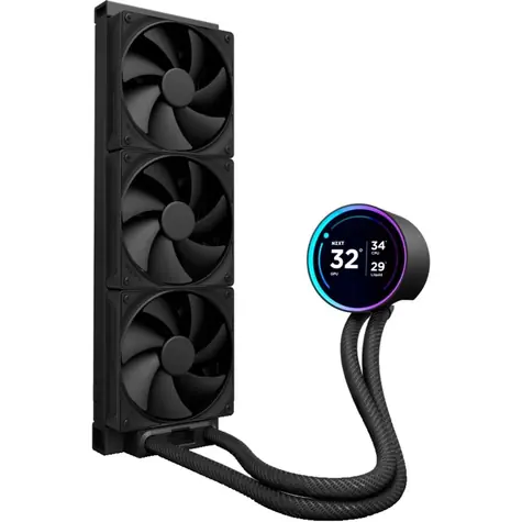 NZXT Kraken Elite 360 černá / 3x 120mm / Fluid Dynamic Bearing / 30 dB @ 2000 RPM / 73.47 CFM / AMD + Intel 