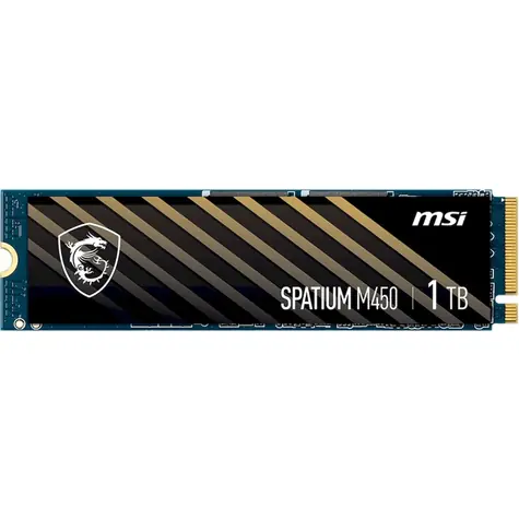 MSI SPATIUM M450 1 TB / M.2 2280 / PCIe Gen4 / 3D TLC / R: 3600MBps / W: 3000MBps / MTBF: 1.5mh 