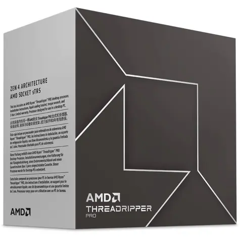 AMD RYZEN Threadripper PRO 7965WX @ 4.2GHz / Turbo 5.3GHz / 24C48T / L1 1.5MB L2 24MB L3 128MB / sTR5 / Zen 4 / 350W