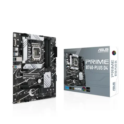 Rozbaleno - ASUS PRIME B760-PLUS D4 / B760 / LGA 1700 / 4x DDR4 / PCIEx16 / 1x GLAN / ATX / rozbaleno