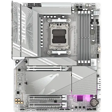 GIGABYTE X870E AORUS ELITE X3D ICE / AMD X870 / DDR5 / SATA III RAID / USB / 5GLAN / M.2 / sc.AM5 / ATX