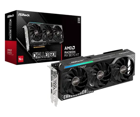 ASROCK Radeon RX 9070XT CL 16GB / 2970 MHz / 16GB GDDR6 / 256-bit / 1x HDMI + 3x DP / 750W (8+8)