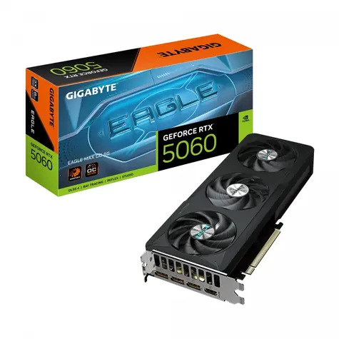GIGABYTE GeForce RTX 5060 EAGLE MAX OC 8GB / 2550MHz / 8GB GDDR7 / 128-bit / 1x HDMI + 3x DP / 550W (8)