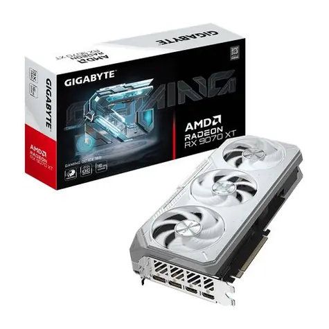 GIGABYTE Radeon RX 9070 XT GAMING OC ICE 16GB / 3060MHz / 16GB GDDR6 / 256-bit / 2x HDMI + 2x DP / 850W (8+8+8)