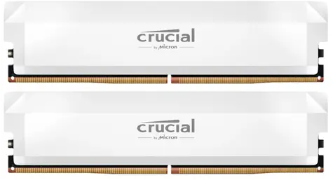 Crucial Pro OC Edition 32GB (2x16GB) 6400 MHz bílá / DDR5 / DIMM / CL38 / 1.35V