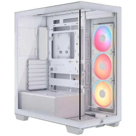 Corsair 3500X LX-R RGB iCUE LINK bílá / E-ATX / 2x USB-A / 1x USB-C / 3x 120mm / bez zdroje / průhledná bočnice 