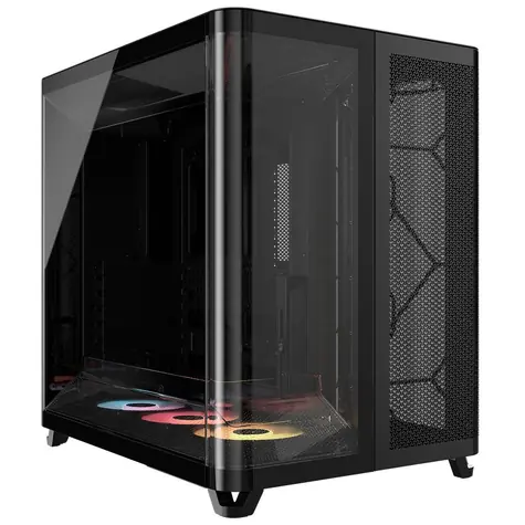 Corsair AIR 5400 RS-R ARGB černá / E-ATX / 3x USB-C / 3x 120mm / bez zdroje / průhledná bočnice 