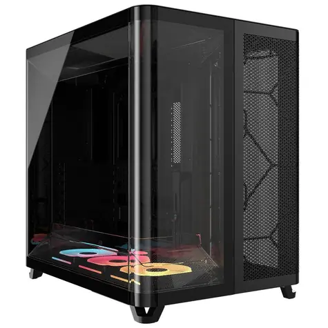 Corsair AIR 5400 LX-R RGB černá / E-ATX / 3x USB-C / 3x 120mm / bez zdroje / průhledná bočnice 