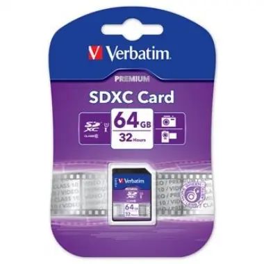 Poškozený obal - Verbatim SDXC 64 GB pamětová karta SecureDigital  / 10MBs / class 10
