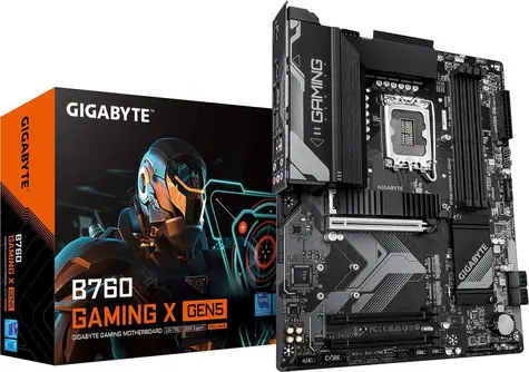 GIGABYTE B760 GAMING X GEN5 / B760 / LGA1700 / 4x DDR5 / 4x SATA III / USB / 1x PCIE x16 / 1x 2.5GLAN / 3x M.2 / ATX