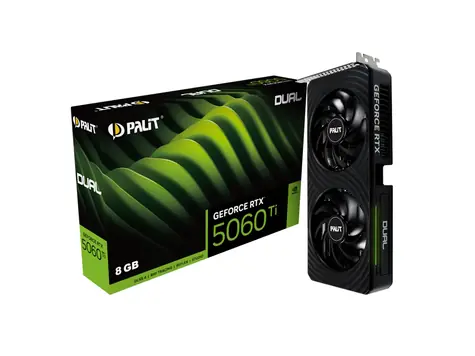 Palit GeForce RTX 5060 Ti Dual 8GB / 2407MHz / 8GB GDDR7 / 128-bit / 1x HDMI + 3x DP / 600W (8)