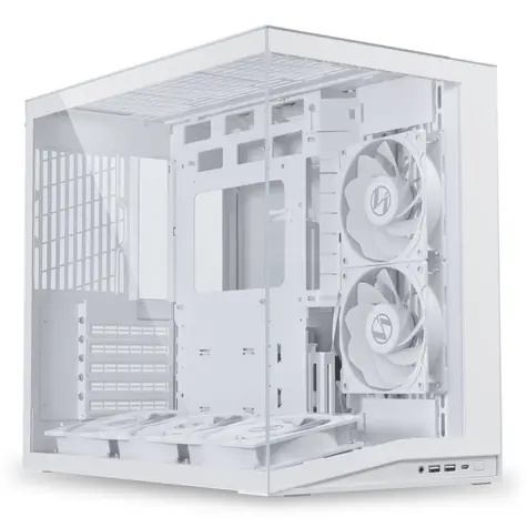 Lian Li O11 Dynamic Mini V2 Flow bílá / Micro ATX / 5x 120 mm ventilátor / tvrzené sklo