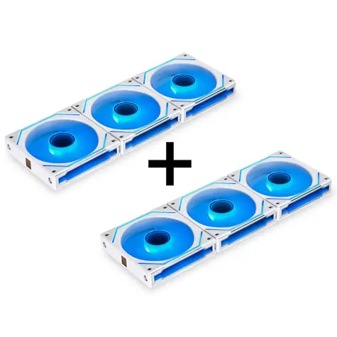 Lian Li UNI FAN SL-INF 120 ARGB PWM (6ks) bílá+ovladač / 120 mm / 32 dB @ 2100 RPM / 63.6 CFM / 4pin