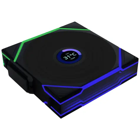 Rozbaleno - Lian Li UNI FAN TL Wireless LCD Fan Reverse Blade černá / 120mm / Fluid Dynamic Bearing / 31 dB @ 1900 RPM  / rozbaleno