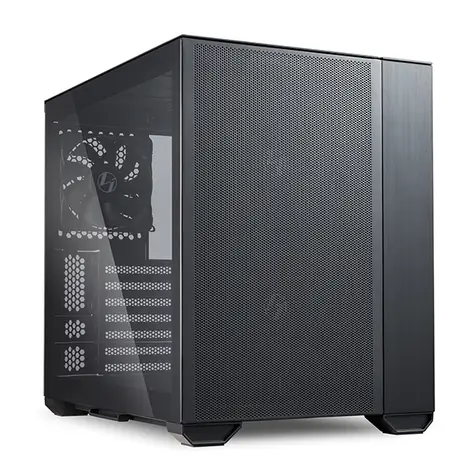 Rozbaleno - Lian Li O11 Air Mini černá / E-ATX / Bez PSU / 2x USB-A 3.0 + 1x USB-C 3.1 / průhledná bočnice / rozbaleno