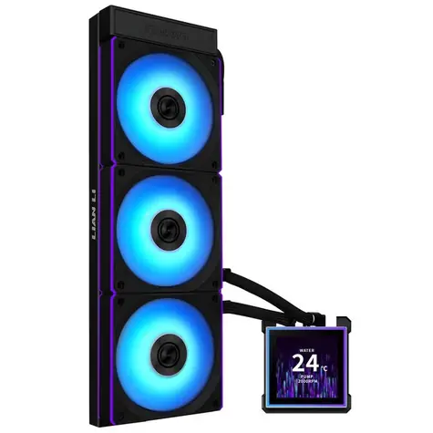Rozbaleno - Lian Li HydroShift II LCD-S 360CL černá / 3x 120mm / ARGB podsvícení / Intel + AMD / rozbaleno