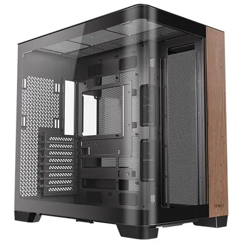 Poškozený obal - Antec C8 Curve Wood / E-ATX / 2x USB-A 3.0 / 1x USB-C 3.0 / bez zdroje / průhledná bočnice 