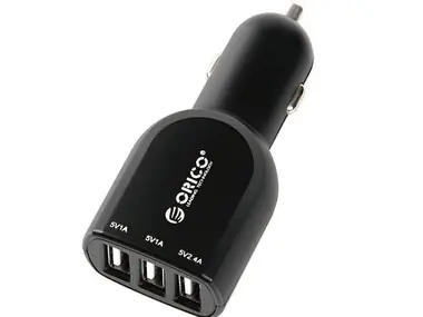 ORICO UCA-3U-BK 3 Port Car Charger /autonabíječka / se třemi USB porty / výkon 22W / černá
