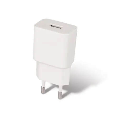 Setty GSM108850 bílá / Nabíječka do sítě s USB s kabelem Lighting / 2.4A / 1m