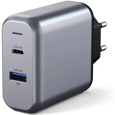 Satechi 30W Wall Charger šedá / nabíječka / USB-C / USB-A / PD 18W