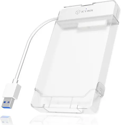 ICY BOX Adaptér pro 1x HDD/SSD SATA III > USB 3.0 typu A čirá / plastový kryt