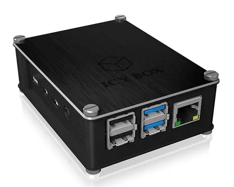 Icy Box IB-RP110 černá / Ochranné pouzdro pro Raspberry Pi 4B