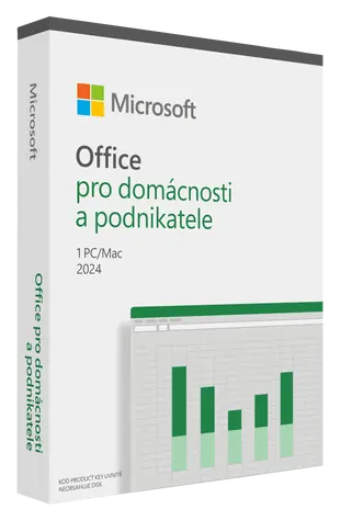 Microsoft Office 2024 pro domácnosti a podnikatele CZ / PC & Mac / 64 bit / Bez média / Krabicová licence