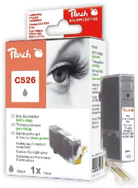 PEACH kompatibilní cartridge Canon CLI-526GY, Grey, 10 ml