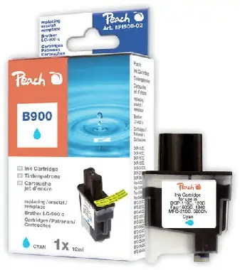 Peach LC-900 alternativní cartridge pro Brother / DCP-110C, DCP-115C / 12 ml / Modrá