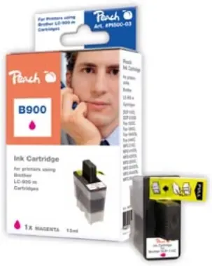 Peach LC-900 alternativní cartridge pro Brother / DCP-110C, DCP-115C / 12 ml / Fialová