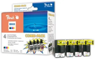Peach LC-900 alternativní cartridge pro Brother / DCP-110C, DCP-115C / 1x 19 + 3x 12 ml / MultiPack