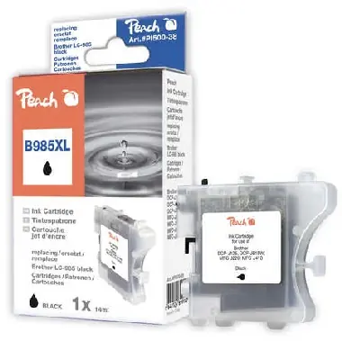Peach Ink Cartridge black, XL-Yield, compatible with Brother LC-985bk