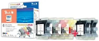 Peach LC-1000XL a LC-970XL alternativních cartridge pro Brother / 3x + 3x / MultiPack +