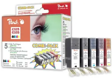 PEACH kompatibilní cartridge Canon PGI-525/CLI-526 MultiPack, 2xBlack, Cyan, Magenta, Yellow, 19ml, 4x10ml