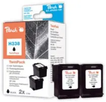 Peach 338 alternativní cartridge pro HP Deskjet 6540 černá / Twin-Pack / 2x11 ml