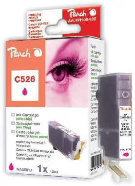 PEACH kompatibilní cartridge Canon CLI-526M, Magenta, 10 ml