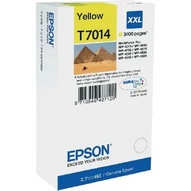 EPSON originální inkoustová kazeta T70144 pro WorkForce 4000/4500 žlutá / 3400 str. / XXL