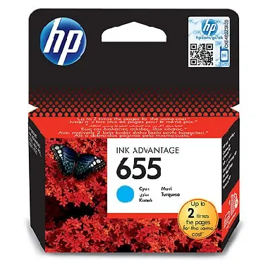 HP CZ110AE originální cartridge 655 / DeskJet 3525, 5525 / 600 stran / Modrá