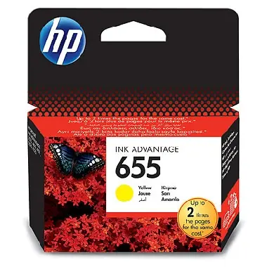 HP CZ112AE originální cartridge 655 / DeskJet 3525, 5525 / 600 stran / Žlutá