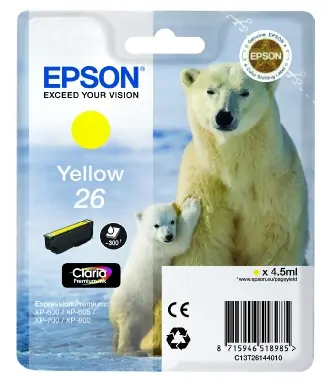 Epson T2614 originální cartridge / XP-700 / Žlutá