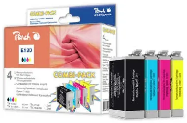 Peach T1301-T1304 alternativní cartridge s čipem / Epson Stylus Office BX525WD / 1x25 + 3x10ml / Multipack