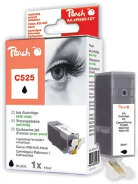 Peach CLI-525 alternativní cartridge s čipem / Pixma iP4850 / 1x19 ml / cerna