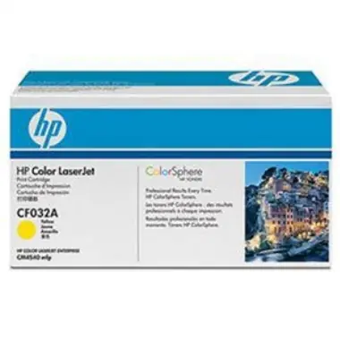 HP CF032A originální toner / Color LJ CM4540mfp / 12.500 stran / Žlutý