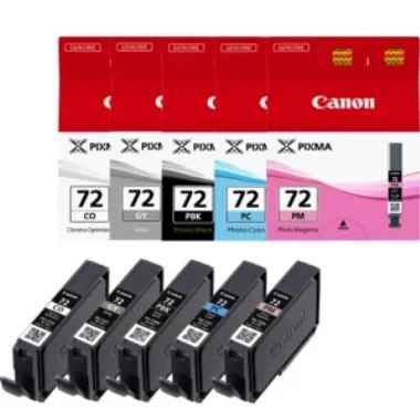 Canon PGI-72PBK/GY/PM/PC/CO multi originální cartridge / černá + foto modrá + foto fialová + šedá + chroma optimizer