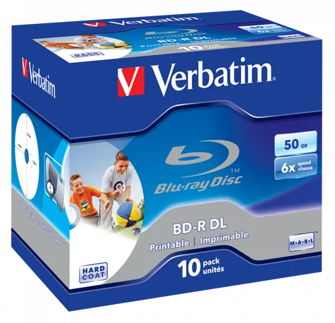 Verbatim BD-R, Dual Layer 50GB, jewel box, 43736, 6x, 1 ks, pro archivaci dat