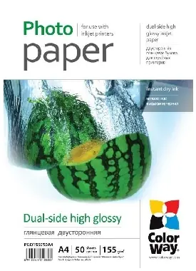 COLORWAY Oboustranný fotopapír / Vysoce lesklý / A4 / 155g/m2 / 50 listů