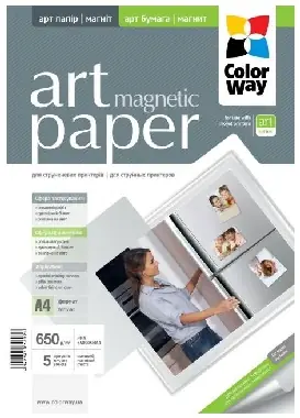 COLORWAY ART Magnetický fotopapír (matný) / Magnetická vrstva / Matný / A4 / 650g/m2 / 5 listů