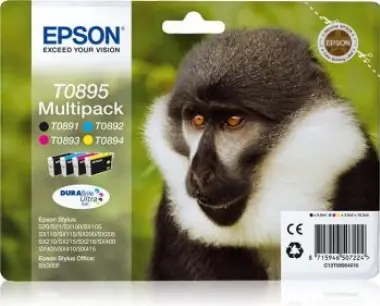 EPSON T0895 originální cartridge / 3x3,5ml, 5.8 ml / Stylus S20, SX100 / Multipack