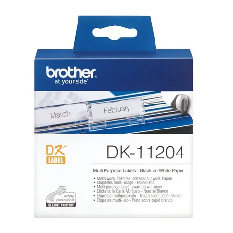 Brother DK-11204 / Papírové štítky univerzální / 17 x 54 mm / 400 ks